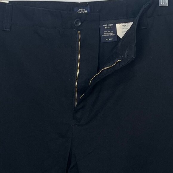 Dockers Pants Womens 24W Short Black New Flat Front Khakis Straight Leg - Picture 5 of 10